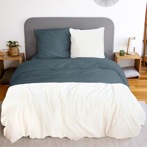 Parure De Lit 3 Pièces Sherpa - 240x220 Cm - Bleu