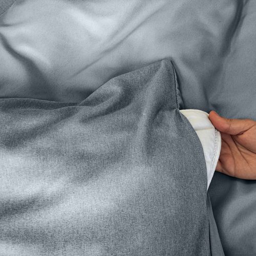 Parure De Lit Flanelle Douce Et Confort - 240x220 Cm - Gris Foncé