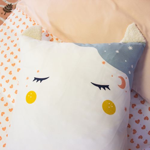 Parure De Lit Enfant Licorne Avec Poche Pour Doudou - 140x200 Cm - Rose