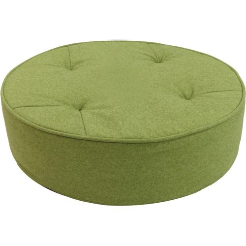 Pouf De Sol En Toile Effet Feutrine 4 Points Vert