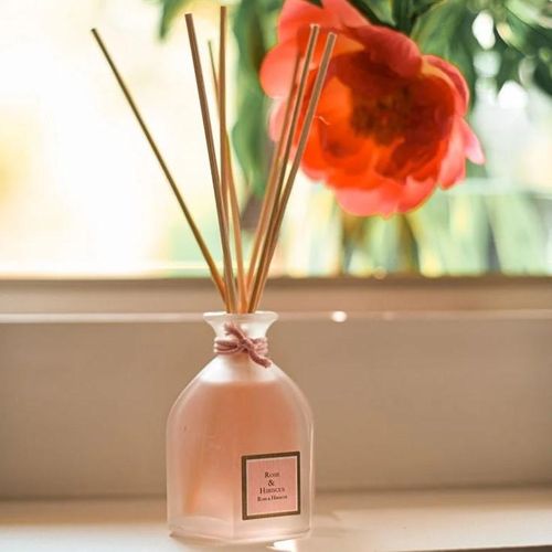 Bouquet Parfumé Rose Et Hibiscus 100ml En Verre