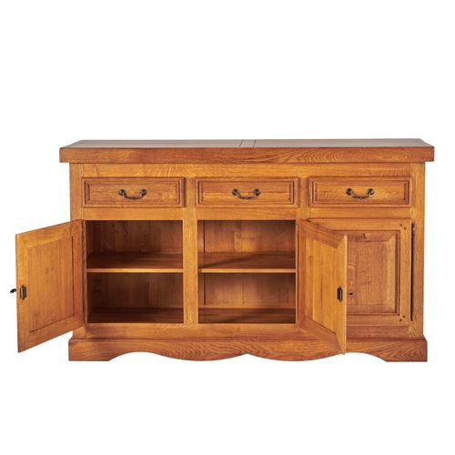 Bahut En Chêne Massif 3 Portes Et 3 Tiroirs - La Bresse