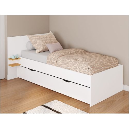 Lit Gigogne 90x190 Blanc Milor