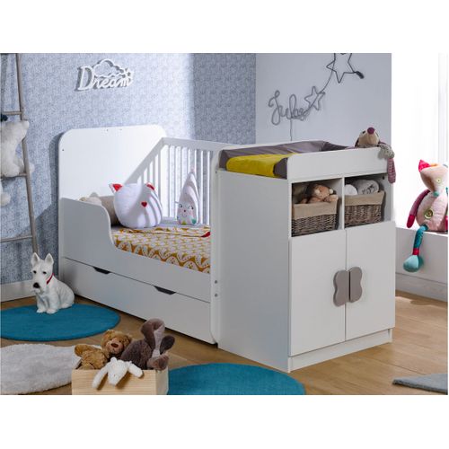 Chambre Bébé Évolutive Madrid + Tiroir et Matelas