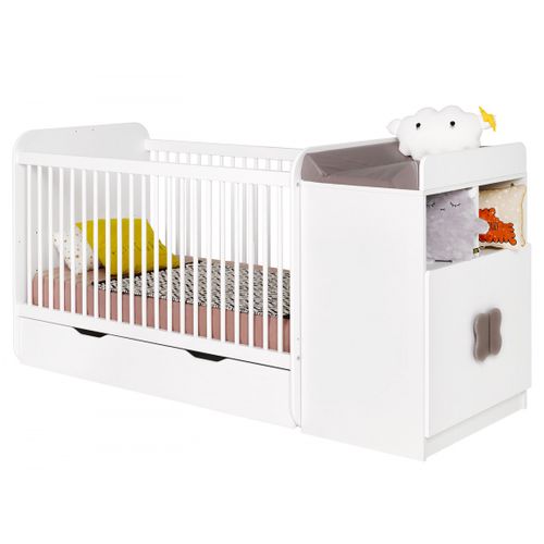 Chambre Bébé Évolutive Madrid + Tiroir et Matelas