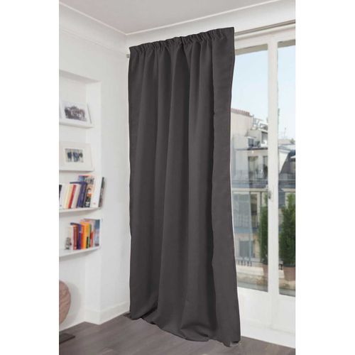 Rideau Phonique Occultant Et Thermique Galon Fronceur - 140x260 Cm - Argent