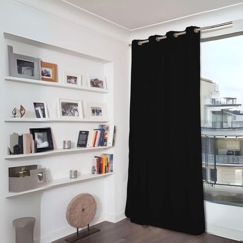 Rideau Phonique Occultant Et Thermique - 140x260 Cm - Noir