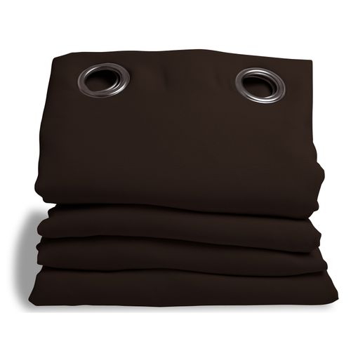 Rideau Phonique Occultant Et Thermique  - 140x260 Cm - Marron Foncé
