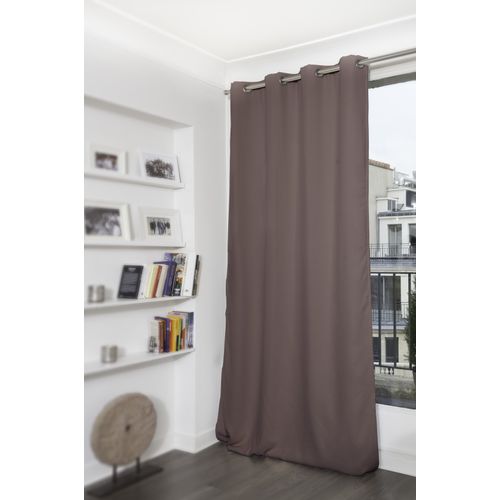 Rideau Grande Hauteur Phonique Thermique Et Occultant - 140x300 Cm - Gris Souris