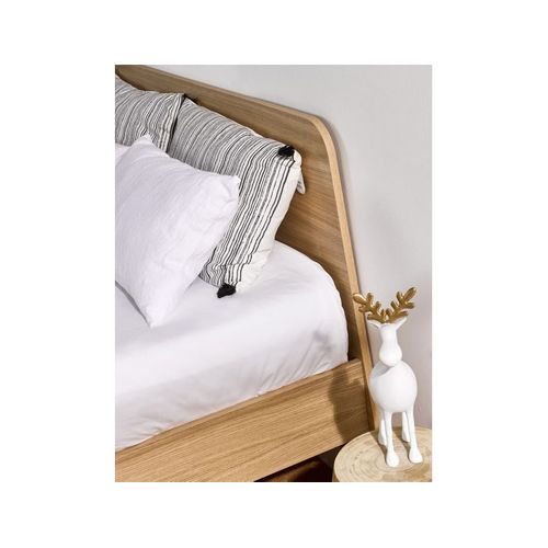 Lit Double 140x200 Cm En Chêne