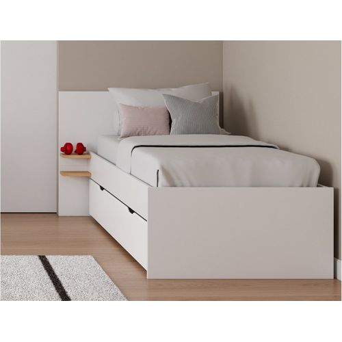 Lit Gigogne 90x200 Blanc Milor