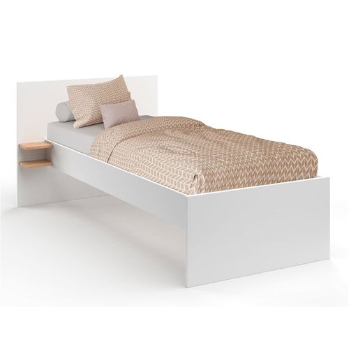 Lit Gigogne 90x200 Blanc Milor