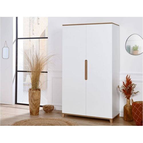 Armoire Blanc et Bois Milor