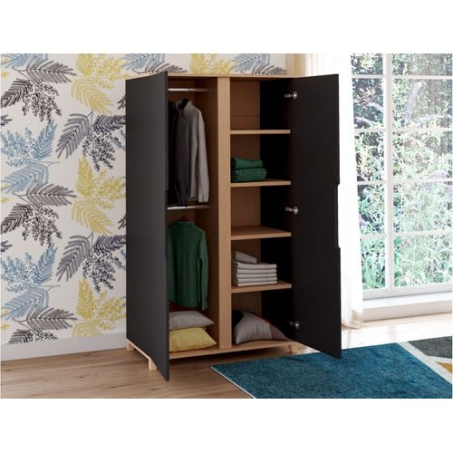 Armoire Anthracite et Bois Milor