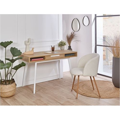 Bureau En Bois 1 Tiroir Chêne Vintage Octave