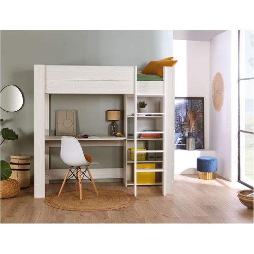 Lit Mezzanine Avec Bureau Et Rangements Palerme