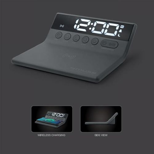Réveil Avec Chargement Par Induction Noir - M168wi