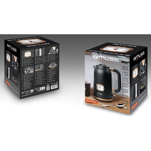 Bouilloire Sans Fil 1.7l 2200w Noir - Ms-030bc