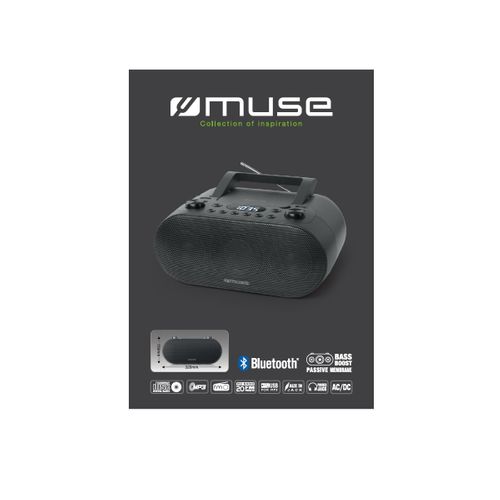 Lecteur Radio Cd Et Mp3 Portable  M 35 Bluetooth Noir