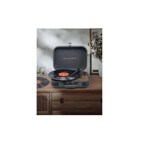 Platine Vinyle 3 Vitesses 22, 45, 78 Tours Avec Bluetooth - Mt207dgb