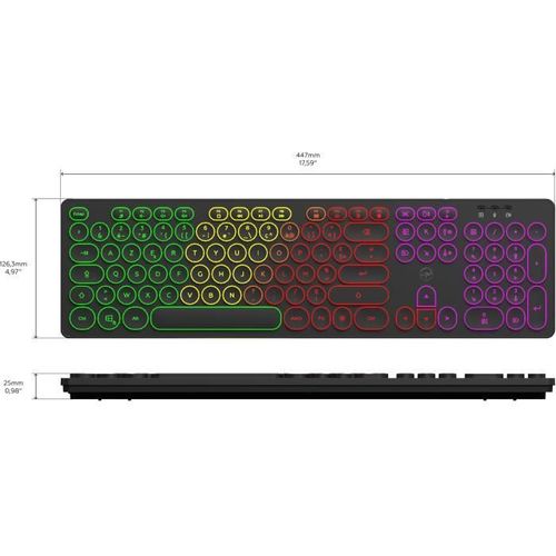 Clavier Filaire Rgb - Ml306858 - Azerty - Rétro-éclairage Multicolore