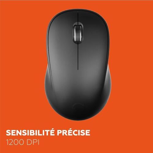 Ensemble Clavier Souris - Alpha - Ergonomique - Sans Fil - Pavé Numérique Intégré