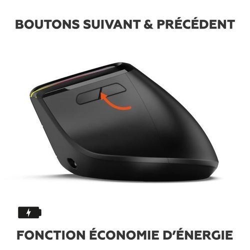 Souris Ergonomique - Sans Fil - Ml314259 - Noir