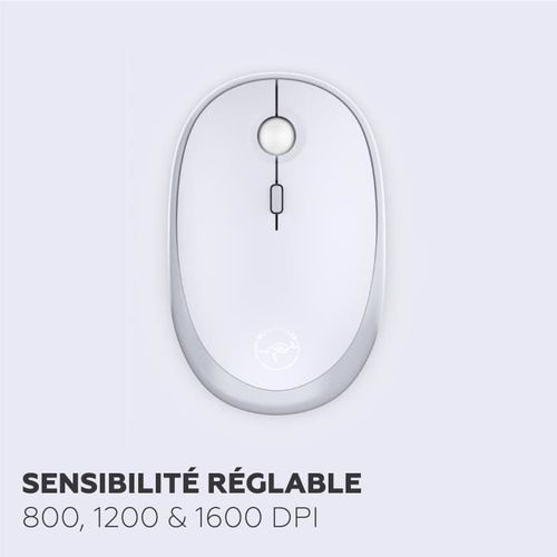 Clavier Et Souris Sans Fil - Modele Ergonomique - 2.4ghz - Capteur Optique - Noir