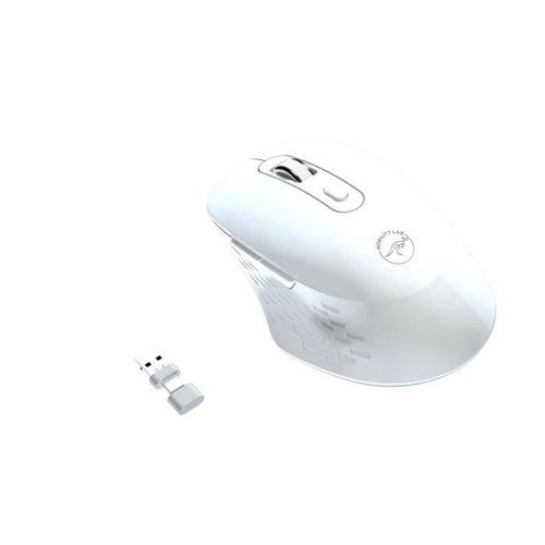 Souris Sans Fil - Omega - Bluetooth Et Récepteur 2,4ghz - Blanc