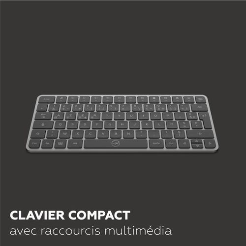 Mini Clavier Sans Fil - Touches Plates - Kp430w - Azerty - Fr - Noir