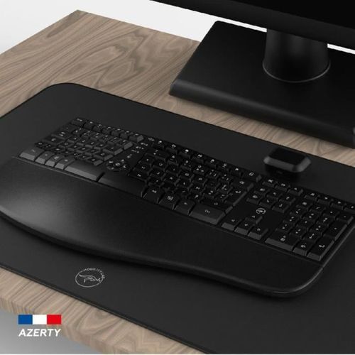Clavier Sans Fil - Ergonomique - K30w - Azerty - Multi-connexions - Noir