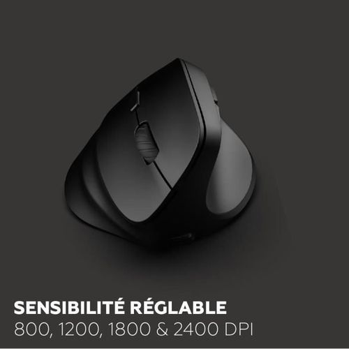 Ensemble Clavier Souris Sans Fil - Ergonomique - C30w - Noir