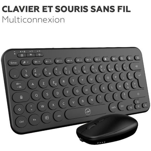 Ensemble Mini Clavier Souris Sans Fil - Cp420w - Fr - Noir