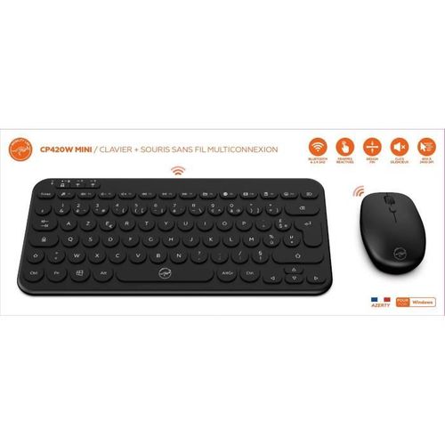 Ensemble Mini Clavier Souris Sans Fil - Cp420w - Fr - Noir