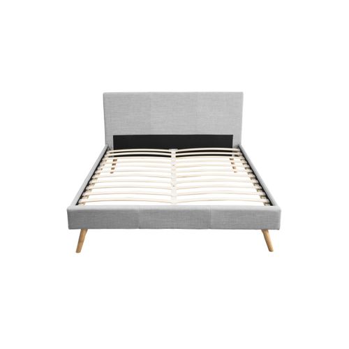 Cadre De Lit Lodi Avec Sommier À Lattes -  Gris Clair, Largeur - 160 Cm