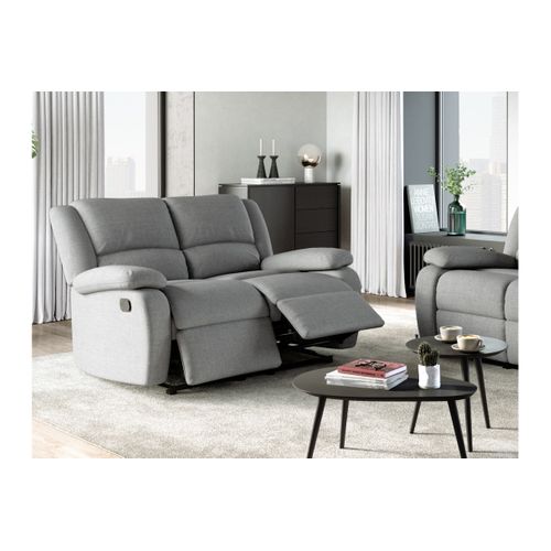 Canapé Relaxation 2 Places Detente En Tissu - Gris Clair