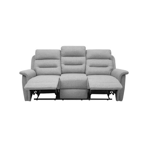 Canapé De Relaxation Manuel 3 Places En Tissu Gris Clair - Aymaris