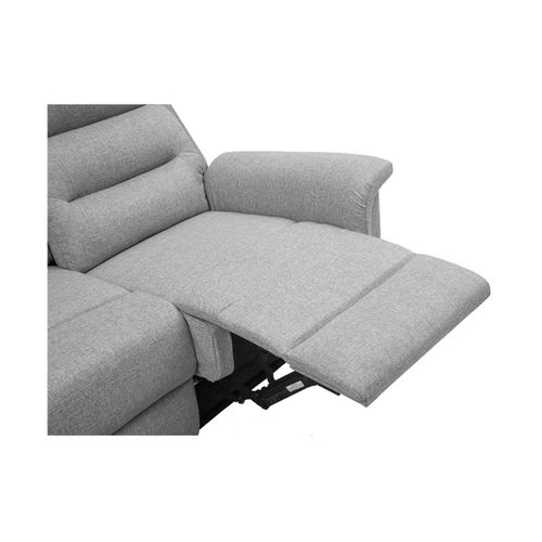 Canapé De Relaxation Manuel 3 Places En Tissu Gris Clair - Aymaris