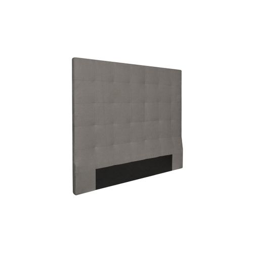Tête De Lit Capitonnée En Tissu Megan - Gris, Largeur - 140 Cm