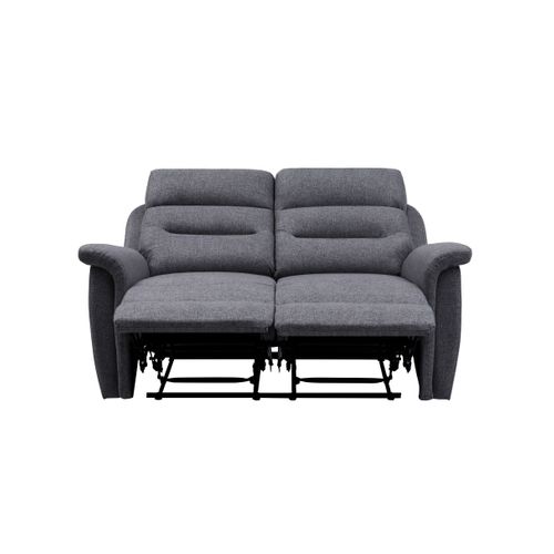 Canapé De Relaxation 2 Places En Tissu Gris Léon -  Gris Foncé