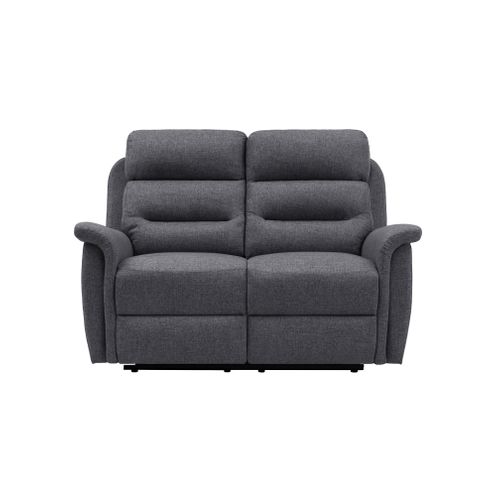 Canapé De Relaxation 2 Places En Tissu Gris Léon -  Gris Foncé