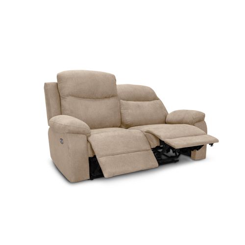 Canapé De Relaxation Manuel 2 Places En Tissu Bona - Beige