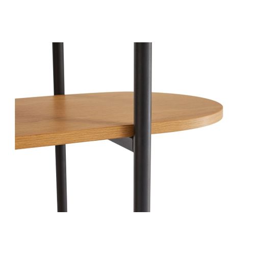 Etagère Brodie Avec Finition Chêne Et Pieds Métal Noirs - 120x35cm - Bois