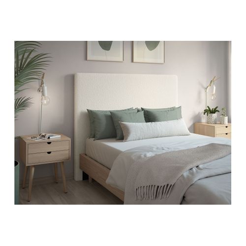 Tête De Lit Numa En Tissu Bouclette - Blanc - Largeur 160 Cm