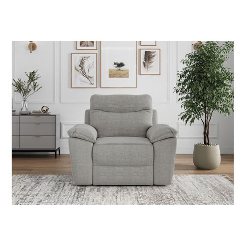 Fauteuil De Relaxation Manuel Ross En Tissu Texturé 3d - Gris Clair