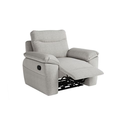Fauteuil De Relaxation Manuel Ross En Tissu Texturé 3d - Gris Clair