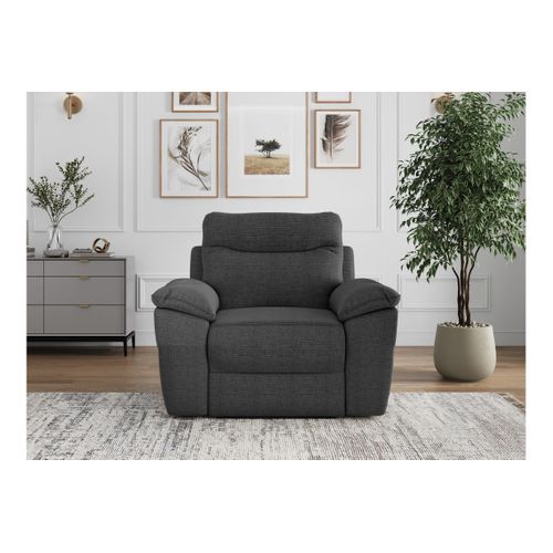 Fauteuil De Relaxation Électrique Ross En Tissu Texturé 3d - Gris Foncé