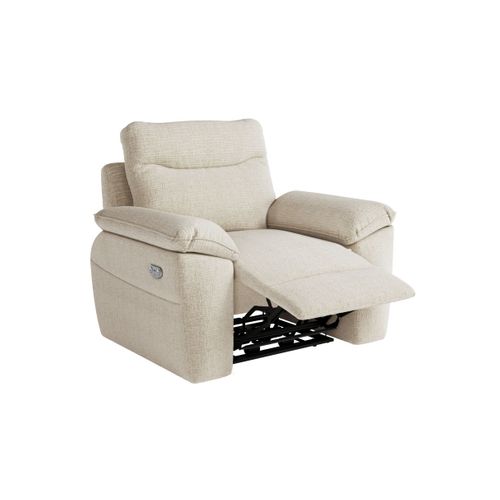Fauteuil De Relaxation Électrique Ross En Tissu Texturé 3d - Beige