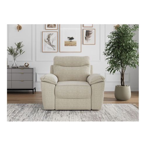 Fauteuil De Relaxation Électrique Ross En Tissu Texturé 3d - Beige