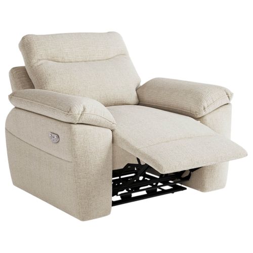 Fauteuil De Relaxation Électrique Ross En Tissu Texturé 3d - Beige